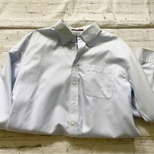 Nordstrom White & Blue Checkered Dress Shirt